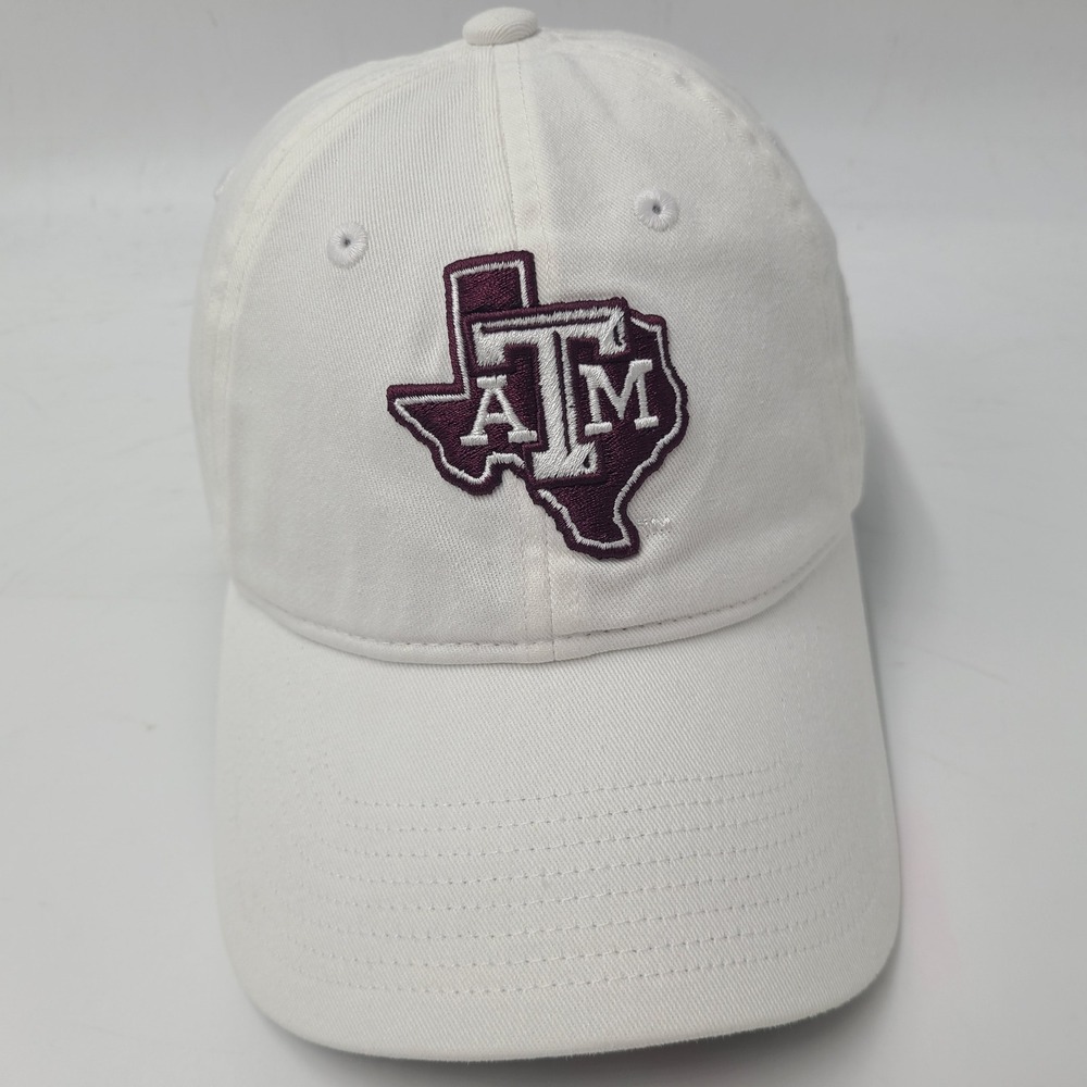 Texas A&M Aggies Hat Strapback Adidas White Maroon‎ NCAA University State Logo